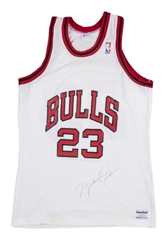Michael Jordan Rookie Era Signed Chicago Bulls Home Jersey (JSA)